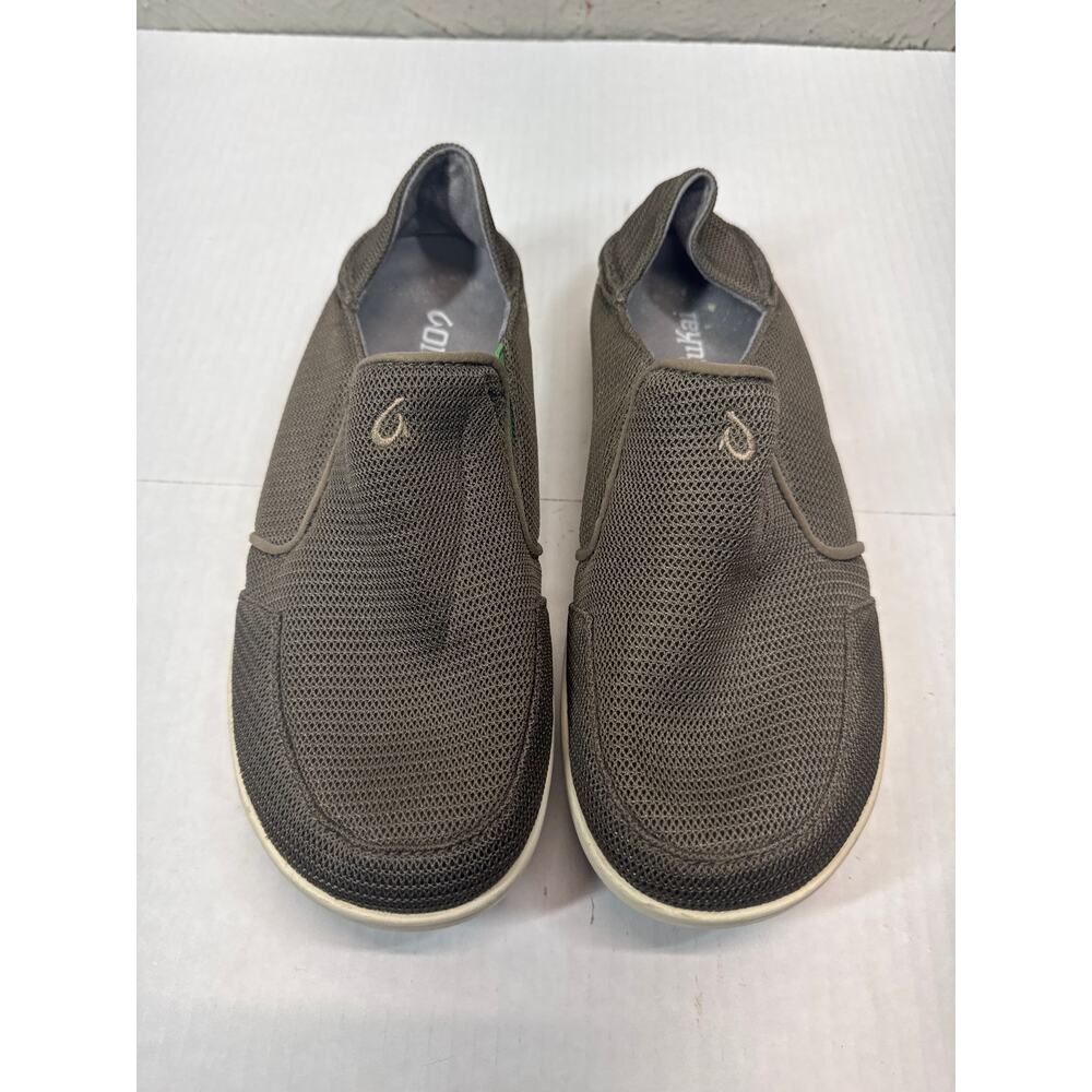 Olukai Men's Nohea Mesh‎ Slip On Drop-in Heel Comfort Olive Green Loafers Size 7